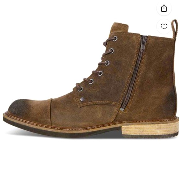 Ecco Kenton Leather Lace/Zip Up Factory Distressed Boots - Picture 2 of 9